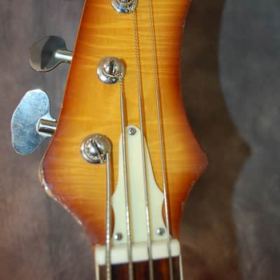 Video Demo 1967 Avalon AV-2 Shaggs Double Pickup Bass Guitar Pro Setup Original Hard Shell Case image 6