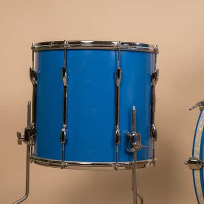 1980s Premier Resonator Blue Drum Set image 5