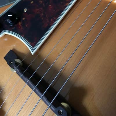 D'Angelico Left Handed Premier EXL-1 Hollow Body Electric Guitar- Nature - Nature / Blonde image 13
