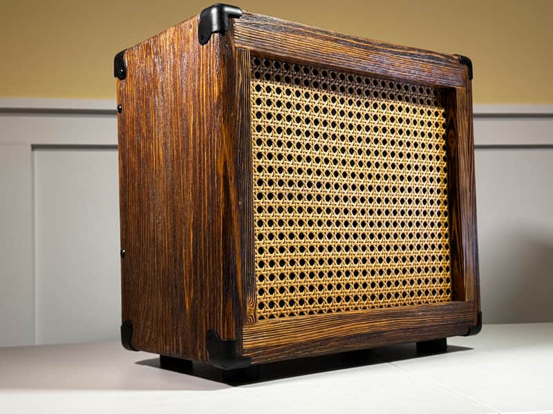 Nell Audio Hand-Built Solid Pine 1x10 Guitar Cabinet | Rustic Finish | Cane Grille 2026 - Rustic Natural image 1