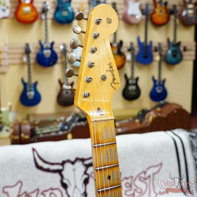 Fender Custom Shop Limited Edition 70th Anniversary 1954 Stratocaster Hardtail Heavy Relic Wide Fade 2 Tone Sunburst 6.90 LBS image 7