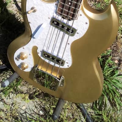 Eko Melody lefty bass 1972 gold image 2