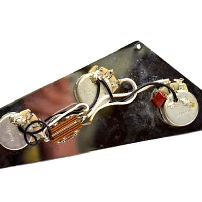 Chrome Mirrored Pickguard for Jackson Randy Rhoads Flying V Loaded w Pots + Switches image 4