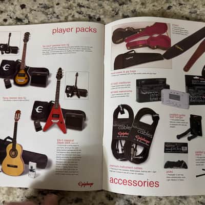 Epiphone Catalog 2003 Dot Les Paul SG flying V Explorer Noel Gallagher supernova union Jack Riviera casino John Lennon Zakk Wylde ace frehley classic custom black beauty standard 56 Goldtop Goth Thunderbird image 20