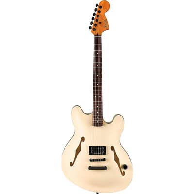 Fender Tom DeLonge Starcaster Electric Guitar Regular Satin Olympic White image 3