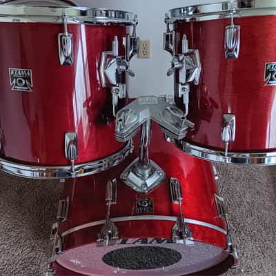Tama Superstar Drum Set 1980s - Cherry Wine - Excellent image 2