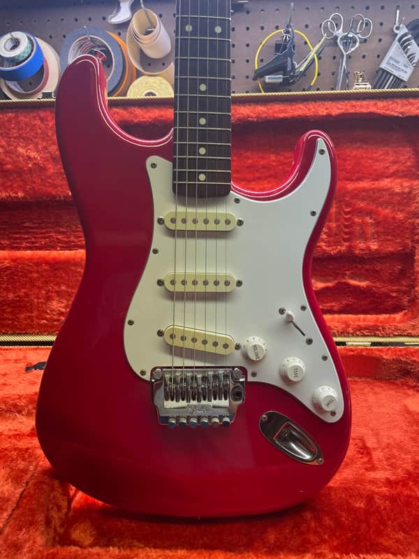 Squier Standard Stratocaster with System I Tremolo and Rosewood Fretboard 1987 - 1988 Torino Red image 1