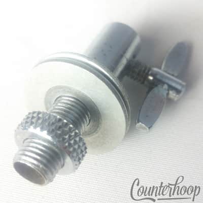 Straight Disappearing Spur Mount Vintage 60s Chrome Bass Drum Part W&A Rogers US image 2