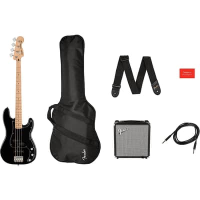 Squier Affinity Series Precision Bass PJ Pack - Black image 1