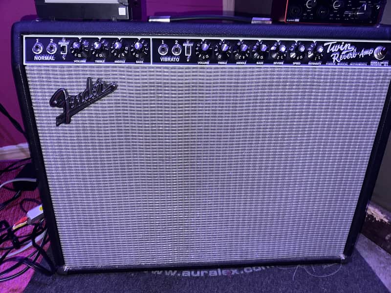 Fender '65 Twin Reverb Reissue 85-Watt 2x12" Guitar Combo 1991 - Present - Black image 1