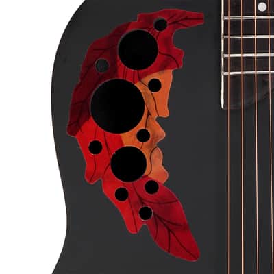 41 inch Cutawary Round Back Acoustic Guitar Spruce Top Grape Hole 2020s - Black image 9
