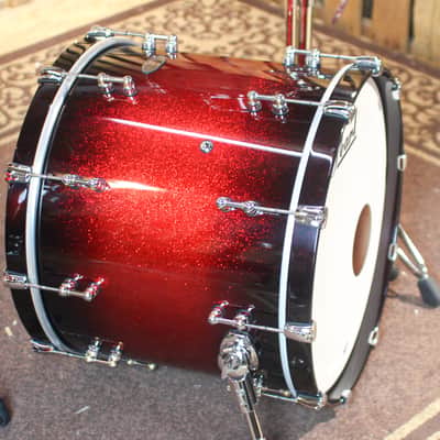 Pearl Reference Pure Scarlet Sparkle Burst Lacquer Drum Set - 22, 10, 12, 16 image 2