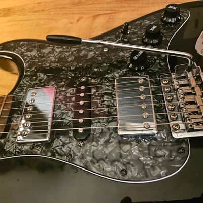 Squier Upgraded Black HSH Parts Caster, Gator case, strap, tech set up image 13