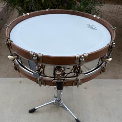 A&F Drum Co. Special Edition NOB Snare Drum 15x3.5” with Walnut Hoops image 5