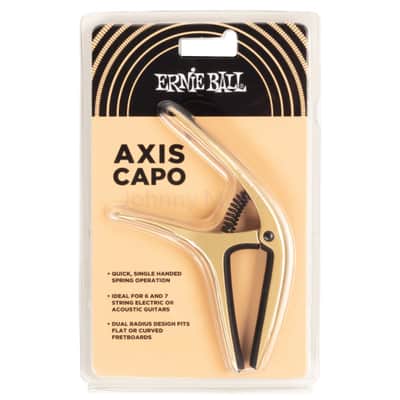 Axis Dual Radius Capo GOLD SATIN Alumn Ergo-Precision 6/7-Strg Dual Curved / Flat Fit Folk, Electric image 2