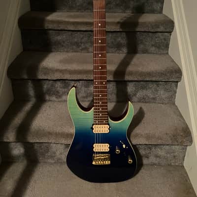 Ibanez RG421HPFM-BRG Standard 2020 - Present - Blue Reef Gradation + Bag image 1