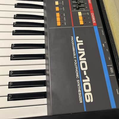 Roland Juno-106 61-Key Programmable Polyphonic Synthesizer 1984 - 1985 - Black image 3