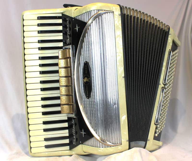 6240 - Black and Tan Settimio Soprani Dick Contino Piano Accordion LMH 41 120 image 1