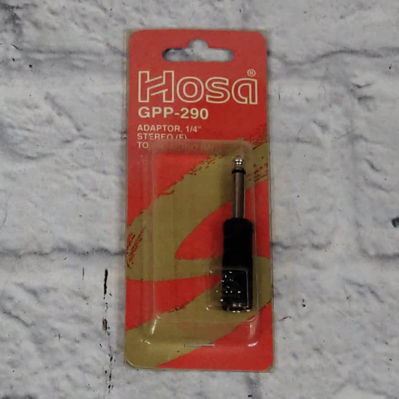 Hosa Technology Adaptor - 1/4in TRS Stereo F to 1/4in TS Mono Male image 1