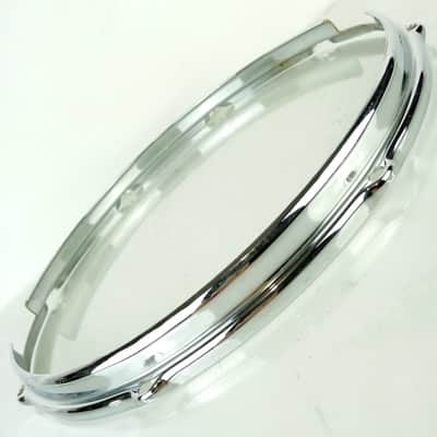 Slingerland 14"Chrome-BRASS 8Lug Stick-Saver Snare Drum Resonant COB Rim/Hoop60s image 4