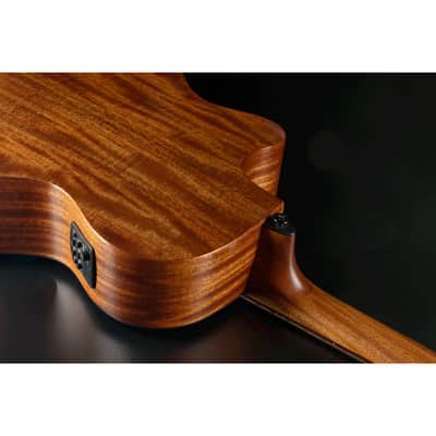 Lag T-BLUE-DCE Tramontane Limited Edition Dreadnought Cutaway Solid Red Cedar Top Mahogany Neck 6-String Electric-Acoustic Guitar image 7