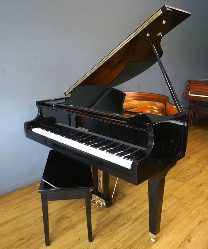 Wurlitzer C143 Petite Baby Grand Piano Polished Ebony image 1