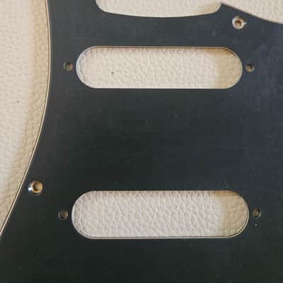 Fender Stratocaster Aged Relic 3 ply Pickguard Black image 5