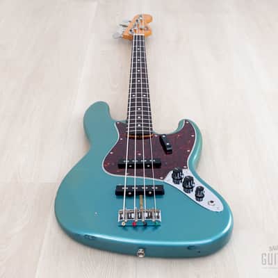 2000 Fender American Vintage '62 Jazz Bass Lake Placid Blue w/ Tweed Case image 11