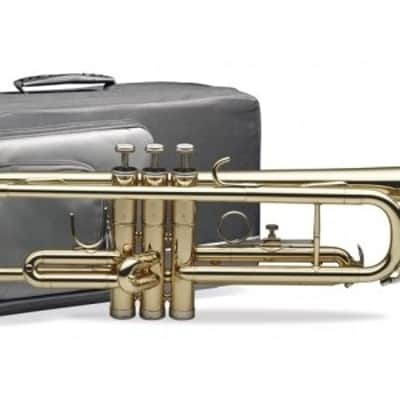 Levante LV-TR6305 Professional Bb Trumpet Bell & Leadpipe in Gold Brass w/Case& Mouthpiece 7C Silver image 3