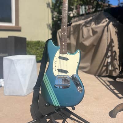 Vintage Fender Competition Blue Mustang with OHSC 1974 Kurt Cobain image 2