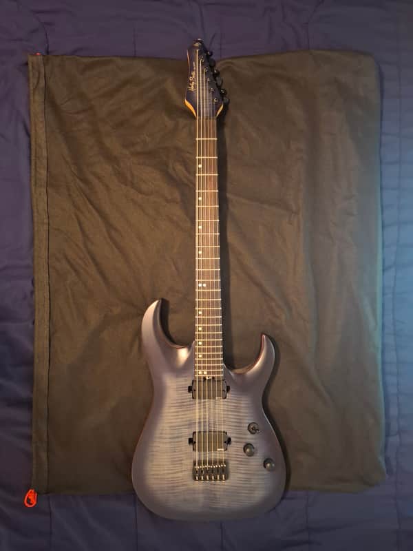 Harley Benton Amarok-BT BKBL Flame Burst 27-Inch 6-String Baritone (DISCONTINUED) image 1