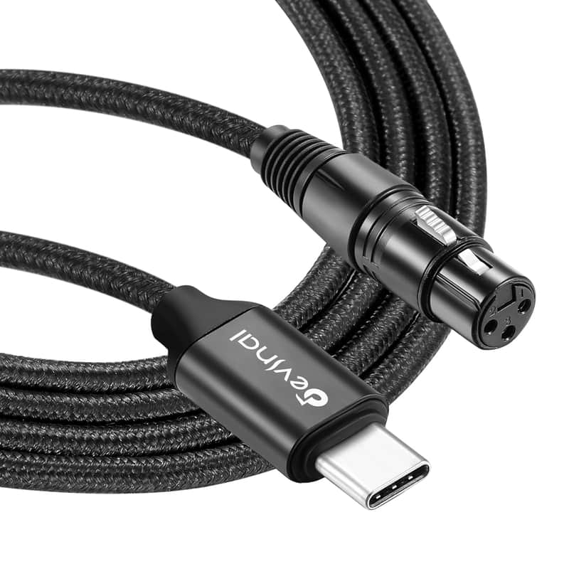 XLR to USB C Cable, Upgrade USB C Microphone Cable USB Type-C to XLR Female Cord Connector Adapter Compatible with Sumsung Google Huawei Xiaomi Smartphone or MacBook 16.4 FT image 1