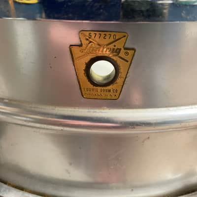 Ludwig No. 404 Acrolite 5x14" 8-Lug Aluminum Snare Drum with Keystone Badge 1963 - 1969 - Matte Aluminum image 2