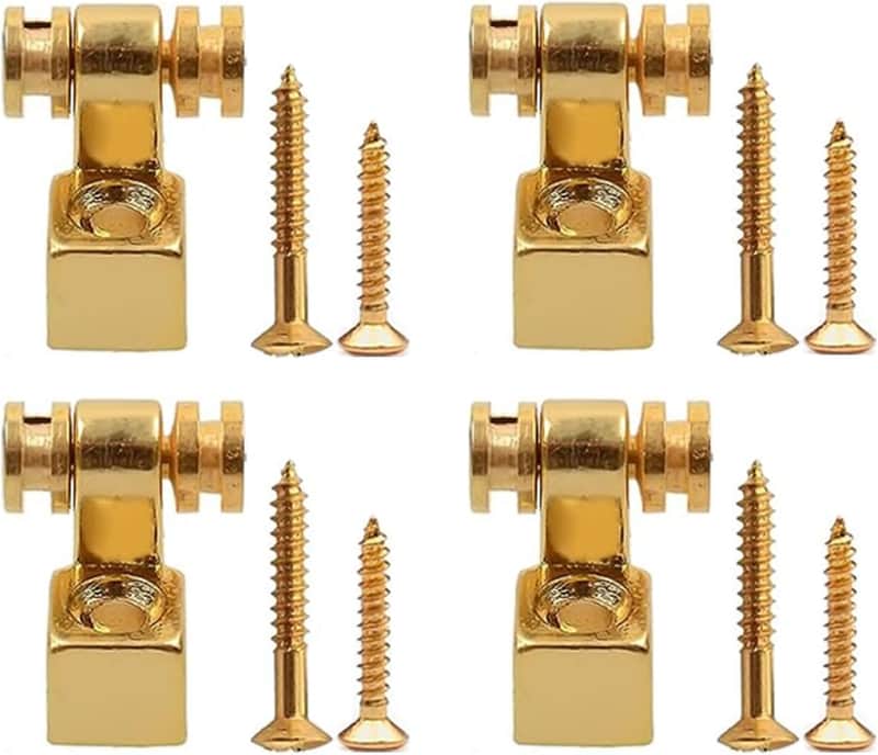 4 PCS Roller Guitar String Trees Guides Retainer for Fender Strat Stratocaster Tele Telecaster Electric Guitar (Gold) image 1