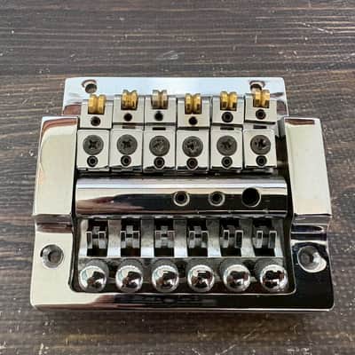 80s Kahler 2300 Type Tremolo Bridge Chrome No Logo w/ Nut Arm Bar image 2
