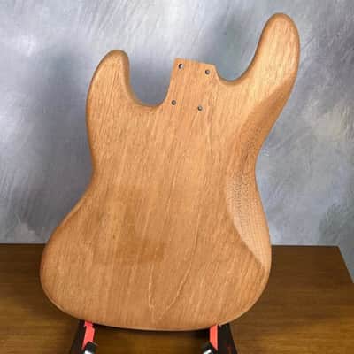 high end Offset Bass Body Unfinished Deep Curly Maple Top / Walnut Accent/ Solid One-piece Mahogany Back- limited Luthier Supply R2 image 2