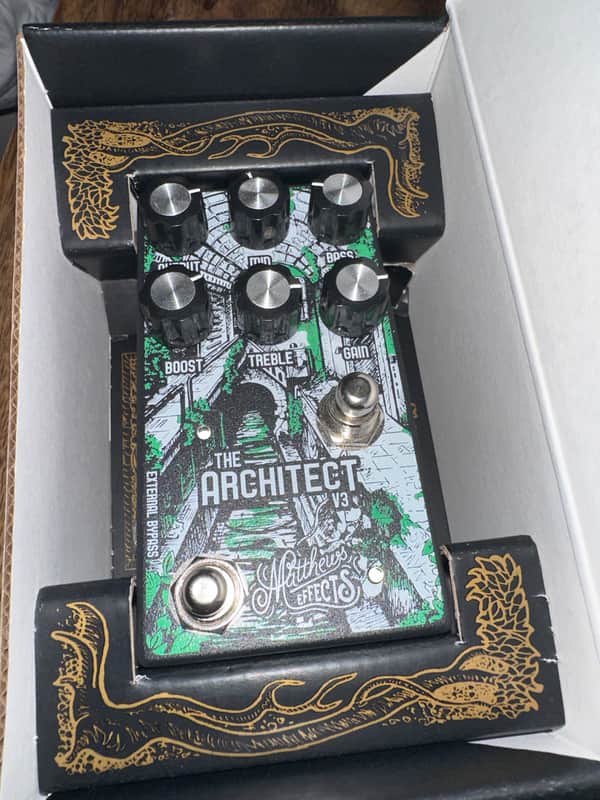 Matthews Effects The Architect Foundational Overdrive/Boost V3 2019 - Green Graphic image 1