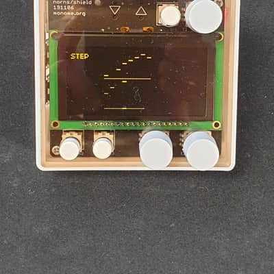Complete Monome NORNS Shield Classic - white 3D printed case with smoked acrylic front image 1