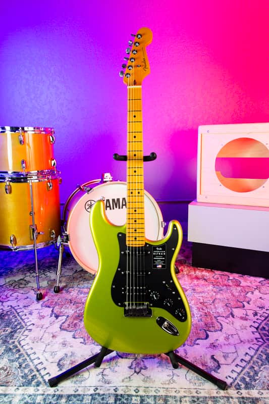 Fender American Ultra II Stratocaster HSS with Maple Fretboard 2024 - Solar Flare image 1
