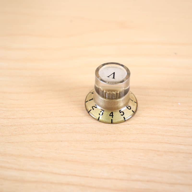 1960's Univox Teisco Guyatone Conrad - Single Gold Volume Guitar Knob image 1