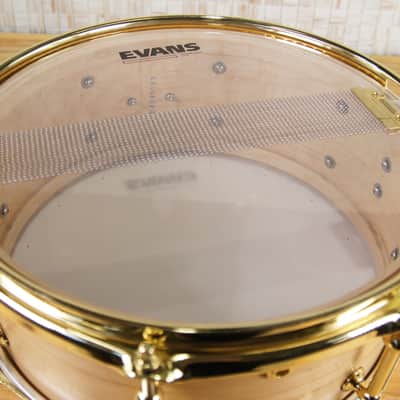 Click Custom 6ply Maple/Mahogany 5.5x12 Snare Drum Natural Satin Oil image 10