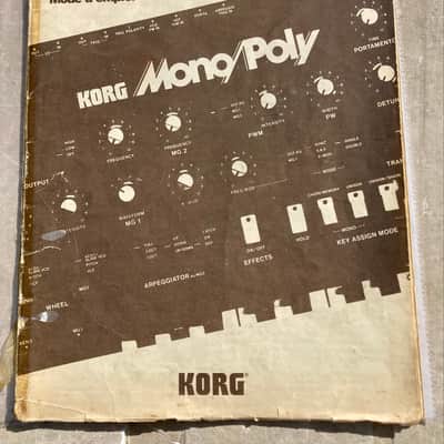 Korg Mono/Poly Owner’s Manual EN/FR/DE Original