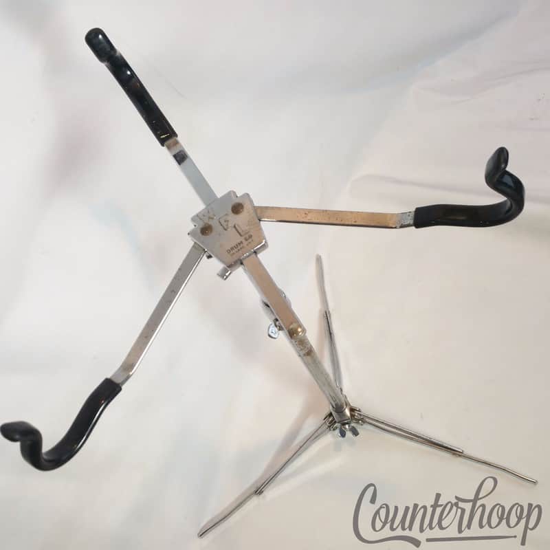 *Ludwig WFL Flat-Base Snare Drum Stand Chrome Vintage Flush Chicago 50s Chrome* image 1