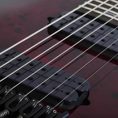 Schecter Omen Elite-7 Multiscale Black Cherry Burst image 9