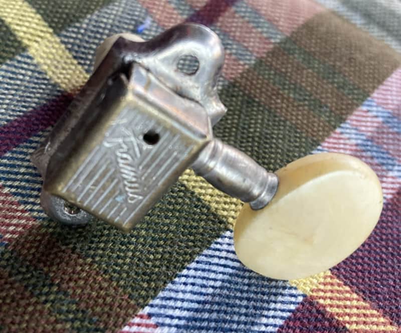 Single Vintage Framus Nylon / Classical Guitar Tuner, Bass Side, Plastic Post image 1