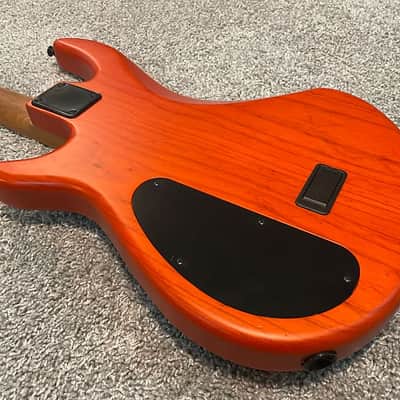 Warmoth Warmoth G4 Bass with Delano P/J Pickups and EMG Preamp Satin Orange Over Ash image 8