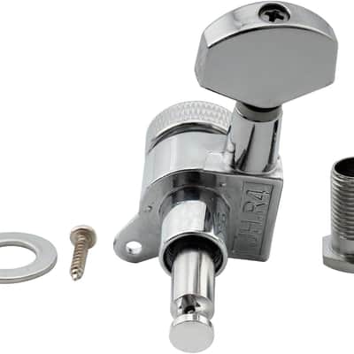 Pro 6 inline Guitar Locking Tuners String Tuning Pegs Machines Heads Set for Fender Strat Stratocaster Tele Telecaster Electric Guitar Parts,Chrome image 4