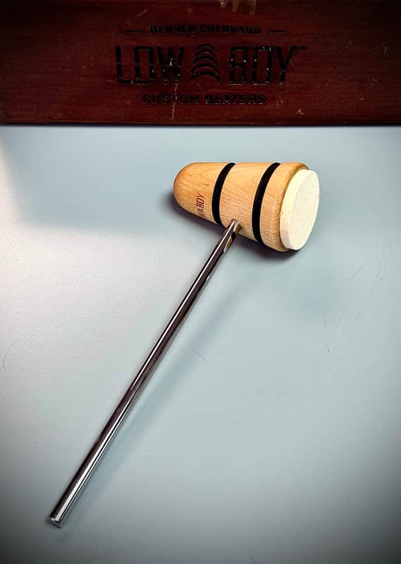Low Boy Beaters Felt Daddy -Natural w/ Black Stripes image 1