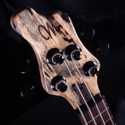 Mayones Cali 4 Bass Purpleheart Body with Buckeye Burl Top Rosewood Board W Case image 15