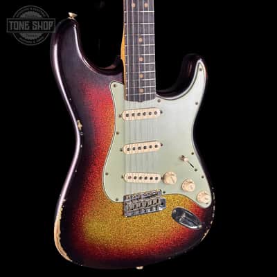 Fender Custom Shop 1963 Stratocaster Relic 3 Tone Sunburst Sparkle w/case TSLTD7OF10 image 3